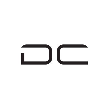 dc ilk harf vektör logo simgesi