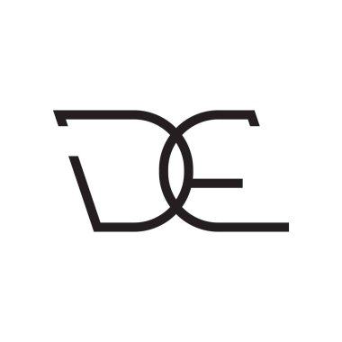 ilk harf vektör logo simgesini de ekle