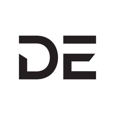 ilk harf vektör logo simgesini de ekle