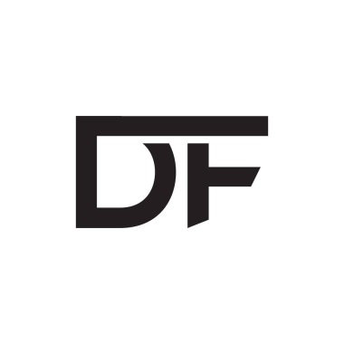 df ilk harf vektör logo simgesi
