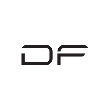 df ilk harf vektör logo simgesi