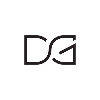 dg ilk harf vektör logo simgesi