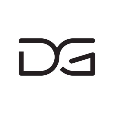 dg ilk harf vektör logo simgesi