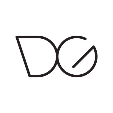 dg ilk harf vektör logo simgesi