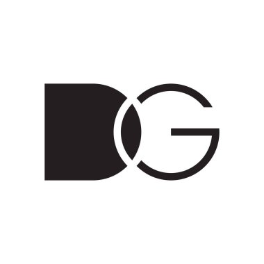 dg ilk harf vektör logo simgesi