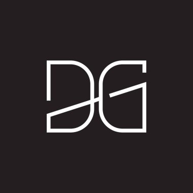 dg ilk harf vektör logo simgesi