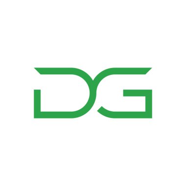 dg ilk harf vektör logo simgesi