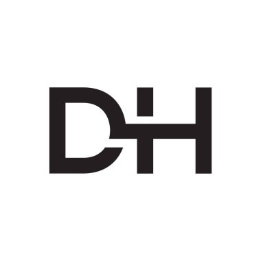 dh ilk harf vektör logo simgesi