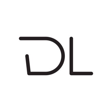 dl ilk harf vektör logo simgesi