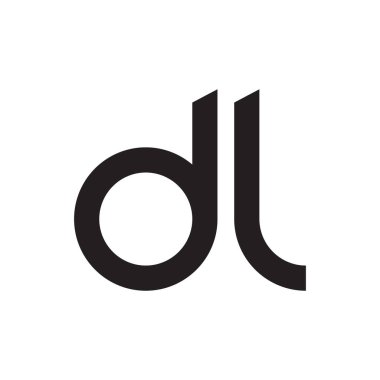dl ilk harf vektör logo simgesi