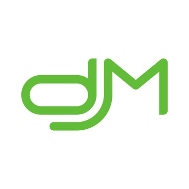 dm ilk harf vektör logo simgesi
