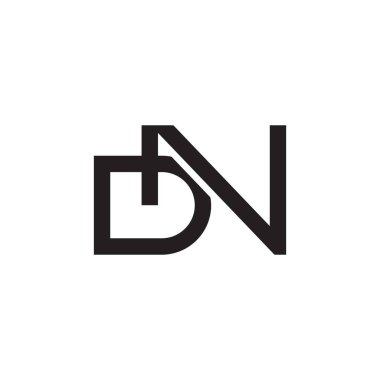 dn ilk harf vektör logo simgesi