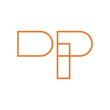 dp ilk harf vektör logo simgesi