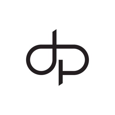 dp ilk harf vektör logo simgesi