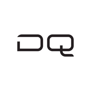 dq ilk harf vektör logo simgesi