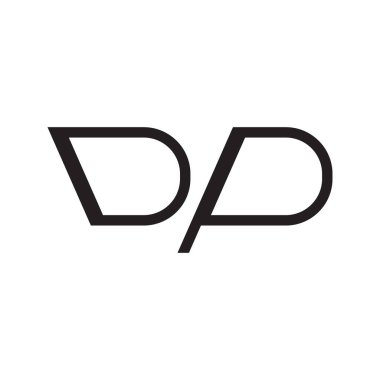 dp ilk harf vektör logo simgesi