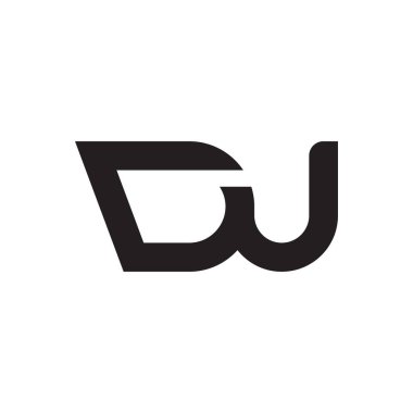 du ilk harf vektör logosu simgesi