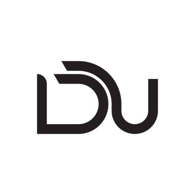 du ilk harf vektör logosu simgesi