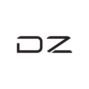 dz ilk harf vektör logo simgesi