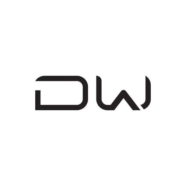 dw ilk harf vektör logo simgesi