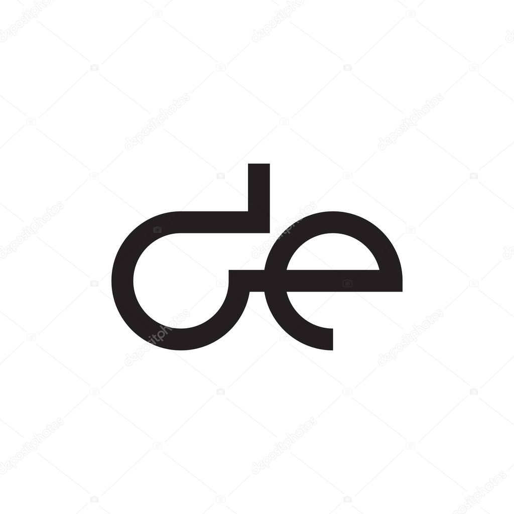 De initial letter vector logo icon