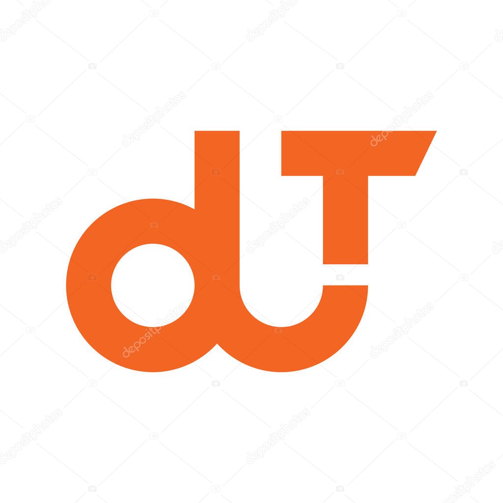 dt initial letter vector logo icon