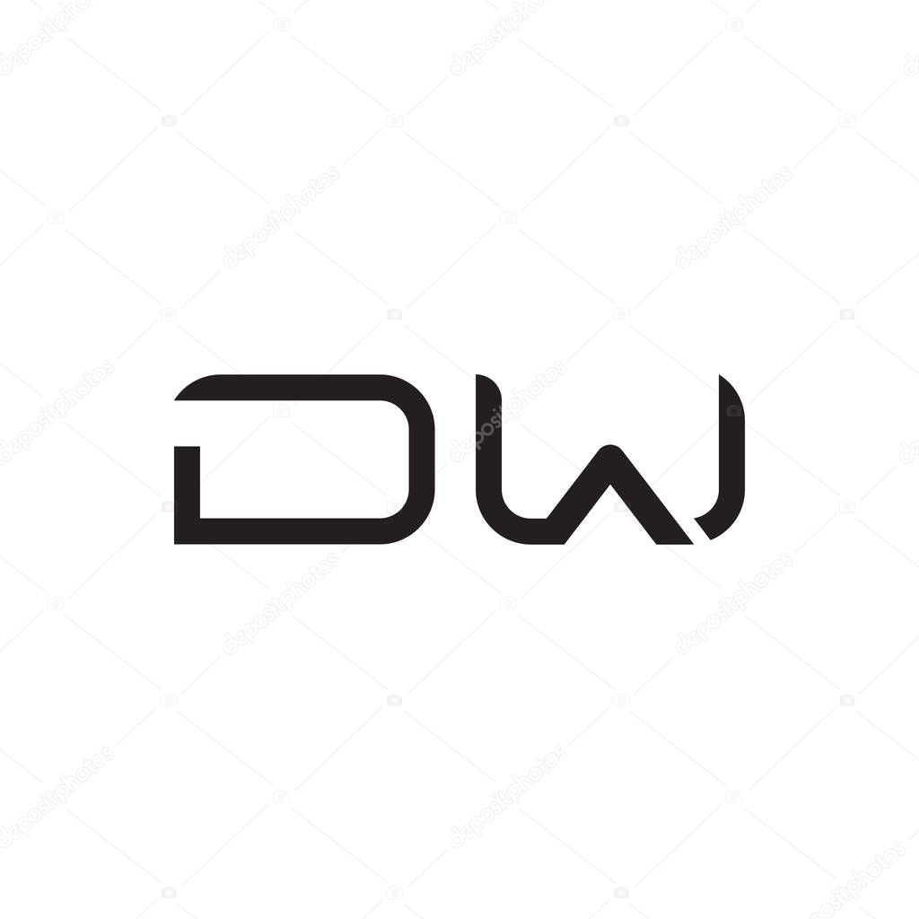 Dw initial letter vector logo icon