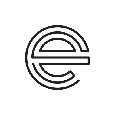 İlk harf vektör logosu simgesi