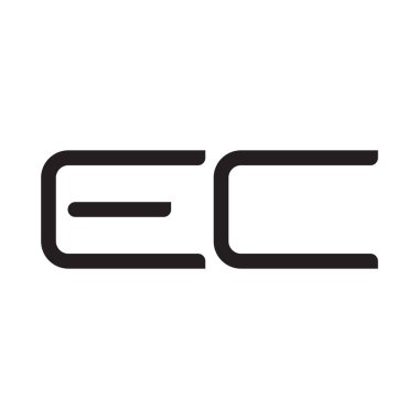 ec ilk harf vektör logosu simgesi