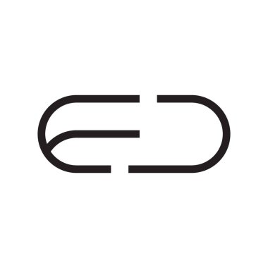 ed ilk harf vektör logo simgesi