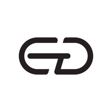 ed ilk harf vektör logo simgesi