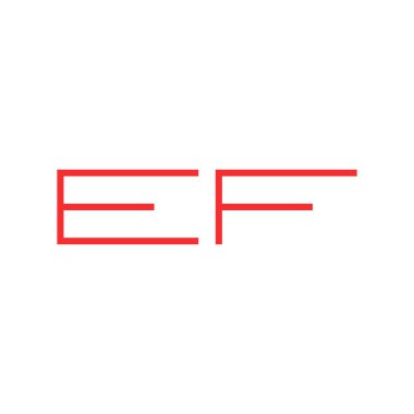 ef ilk harf vektör logo simgesi
