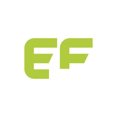 ef ilk harf vektör logo simgesi