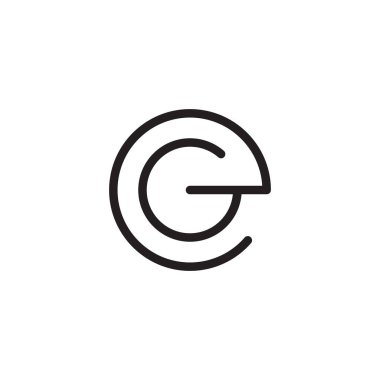 Örneğin ilk harf vektör logosu simgesi