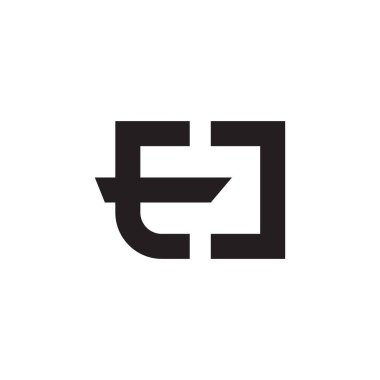 ej ilk harf vektör logosu simgesi