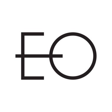 eo ilk harf vektör logosu simgesi