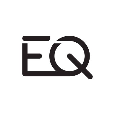 eq ilk harf vektör logo simgesi