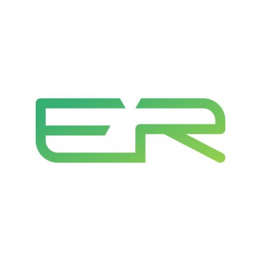 er ilk harf vektör logo simgesi