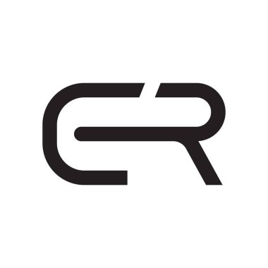 er ilk harf vektör logo simgesi