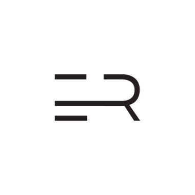 er ilk harf vektör logo simgesi