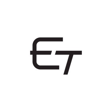 et ilk harf vektör logo simgesi