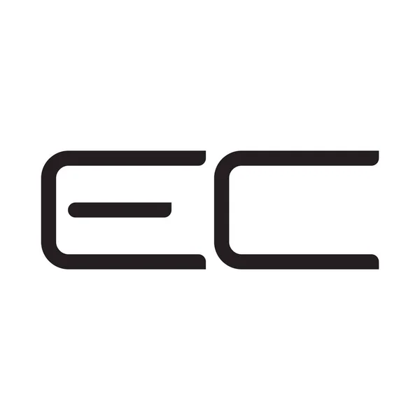 Ec頭文字ベクトルロゴアイコン — ストックベクタ