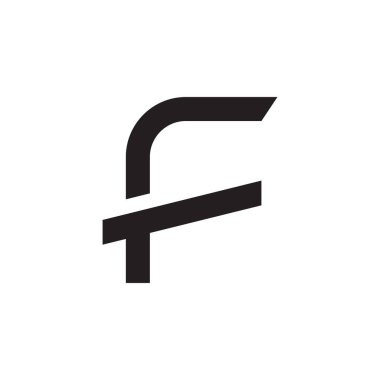 f ilk harf vektör logo simgesi