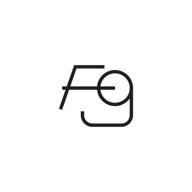 fg ilk harf vektör logosu simgesi