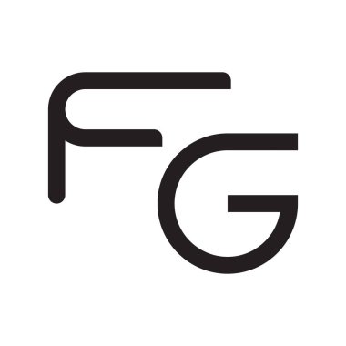fg ilk harf vektör logosu simgesi