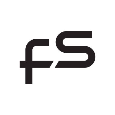 fs ilk harf vektör logosu simgesi