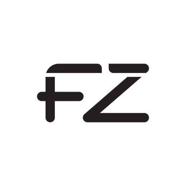 fz ilk harf vektör logosu simgesi