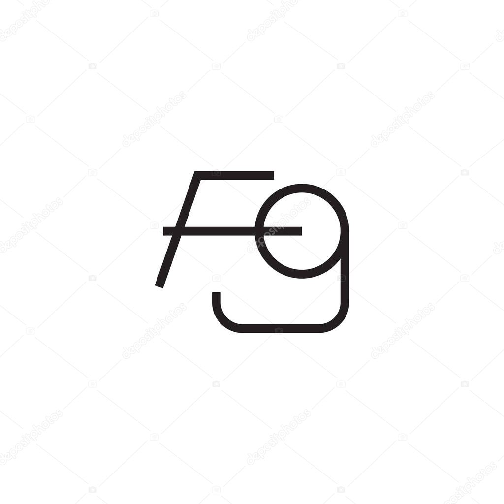 Fg initial letter vector logo icon