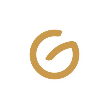 g ilk harf vektör logo simgesi