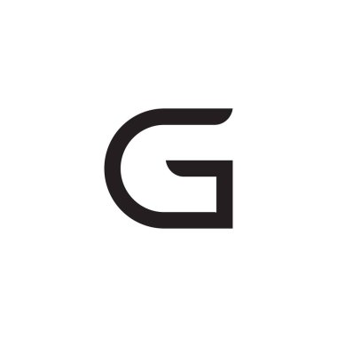 g ilk harf vektör logo simgesi